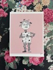 Stylized Robot Drinking Coffee Original Doodle Indie Art Print Licensed Signed
