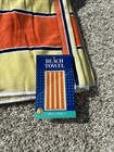 Thick Beach Towel 6ft Long Yellow  Orange Stripes 36    X 72   
