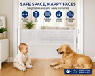 Retractable Mesh Child   Pet Safety Gate For Stairs  Doorways   Hallways