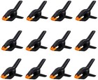 12 Pack 2 5 Inch Plastic Spring Clamps  Black Heavy Duty Spring Clips Clamps For