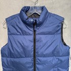 Old Navy Vest Youth Large 10-12 Blue Puffer Quilted Insulated Full Zip Kids