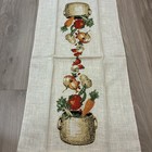 Vintage Linen Tea Hand Towel Retro Kitchen Vegetables In A Pot Never Used 17x30