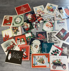 Vintage Used Greeting Cards Lot Of 58 Mostly Christmas  132