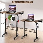 Siducal Mobile Standing Desk Adjustable Height Sit Stand Up Desk W wheels
