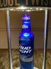 Bud Light Beer Cool Twist Floating Spinning Aluminum Bottle Light Display