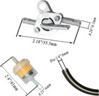 Fuel Oil Filter Clamps Kits  Fuel Hose Inline Fuel Shut Off Valve Petcock Black