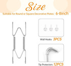 3 Pack Plate Hangers For The Wall  Suitable For 6-8 Inch Art Plate  Stainless St