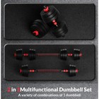 60 Lb 2 In 1 Adjustable Dumbbell Barbell Set Portable Weight Gym Equipment New