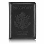 Leather Passport Vaccine Card Passport Holder Travel Wallet Blocking Case Cover