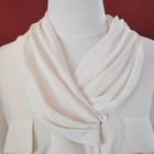 Episode Vintage 1990s Cream Silk Crepe De Chine  Shawl Collar Blouse Size Large