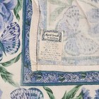 2 Vintage April Cornell Cotton Table Linens 23  Squares Blue Floral Butterfly
