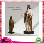 Hand Painted 12 Inch Jesus Christ Statue Open Arms Religious Sculpture Gift