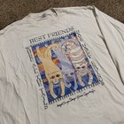 Vintage 90s Cats Animal Art Best Friends Long Sleeve Shirt-size Xl