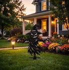 Pumpkin Scarecrow Metal Garden Stake Halloween Yard Sign Fall Lawn Decor