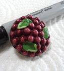 Vintage Buffed Celluloid Berry Button 1 1 8 