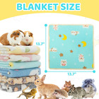 Cusozwo Guinea Pig Bedding Mat - 6 Pack Fleece Soft Warm Small Animal Blankets F