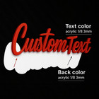 Custom Laser Cut 3d Acrylic Emblem Car Badge Multicolor Personalized Name Logo