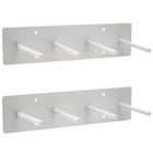 2pcs X-ray Apron Glove Rack Wall Mount Steel Lead Apron Hanger 4 Pegs Heavy Duty
