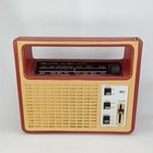 Vintage 1970s Portable Am fm Radio Realistic 12-664 Yellow   Red Radioshack