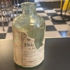 Vintage Rumford Chemical Works Round Baking Soda Bottle W Some Orig Label Still