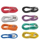 New 8 Pack Colored 6  Ft Foot 1 4  Ts Mono Guitar Instrument Audio Patch Cables