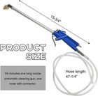 Air Blow Gun Pneumatic Engine Cleaning Gun With 4ft Hose  Multi-functional