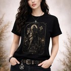 Death Tarot Card Shirt  Gothic Grim Reaper Tee