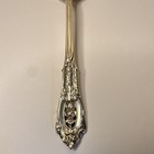 Wallace Sterling Silver Handle Rose Point Spoon 6in Traditional Glossy Finish