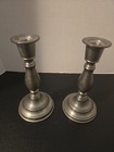 Pair Of Vintage Woodbury Pewter 8 5  Candlesticks Ac Eagle Mark
