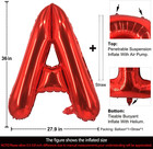 40 Inch Large Red Letter A Balloons Big Size Jumbo Mylar Foil Helium Balloon For