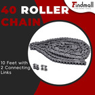 40 Roller Chain 10 Feet With 2 Connecting Links
