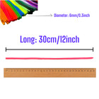 500pcs Light Blue Cyan Pipe Cleaners Craft Bulk Supplies 12inch X 6mm