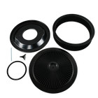 Round High Flow Thru Washable Air Cleaner 14  X 3  Drop Base 350 Sbc Black