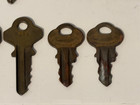 Vintage Key Lot Chicago Lock National American Locksmith Keys Hardware Usa 9pc