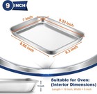 P p Chef 9 Inch Baking Cookie Sheet  Oven Pan Tray Stainless 9 Inch  Silver 
