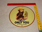 Vintage 1954 Smokey The Bear Forest Fire Prevention 10  Porcelain Metal Gas Sign