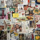 Lot 100 1930s-1970s Small Ads   Cutouts ephemera collage junk Journals scrapbook