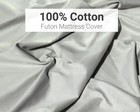 100  Cotton Futon Mattress Cover With Zipper  Fits Up To For Full Size  Grey
