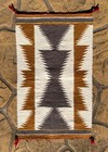 Navajo Indian Wool Rug Native American Patterned Weaving Vintage 31  X 18 3 4 