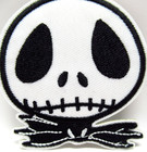 Jack Skellington Iron On Patch Nightmare Before Christmas Black White
