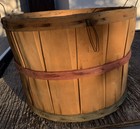 Vintage Large Split Slat Wood Bushel Orchard Basket Rustic Farmhouse Decor