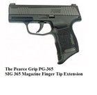 Pearce Grip Pg-365 Pg365 Finger Extension Only For Sig P365 10rd Magazine - New