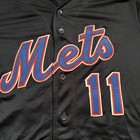 Vintage 90s Ais New York Mets  11 Black Blank Mlb Jersey Men s Size 46 - Medium