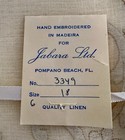 Vintage Madeira Hand Embroidered Ecru Linen Napkins Dead Stock - Set Of 6  B235