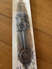 Vtg Quill Feather Dip Nib Pen-rainbow Falls  Ny-bronc Rider 14k Plate By Blecher