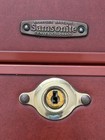 Vtg Samsonite Suitcase Streamlite Saddle Tan Shwayder Bros Luggage 50s Prop Bdl
