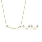 Wedding Bridal   Cz  Crystal Jewelry Set         Necklace Earrings Set