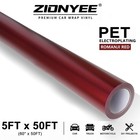 5ftx50ft Ultra Matte Romani Red Vinyl Wrap Turns Glossy When Wet Car Wrap