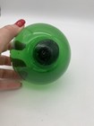 Vintage Japanese Fishing Float 4 Inch Diameter Green Glass Fish Net Float