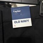 Old Navy Taylor Extra High-rise Black Pleated Chino Shorts L 5in Adjustable